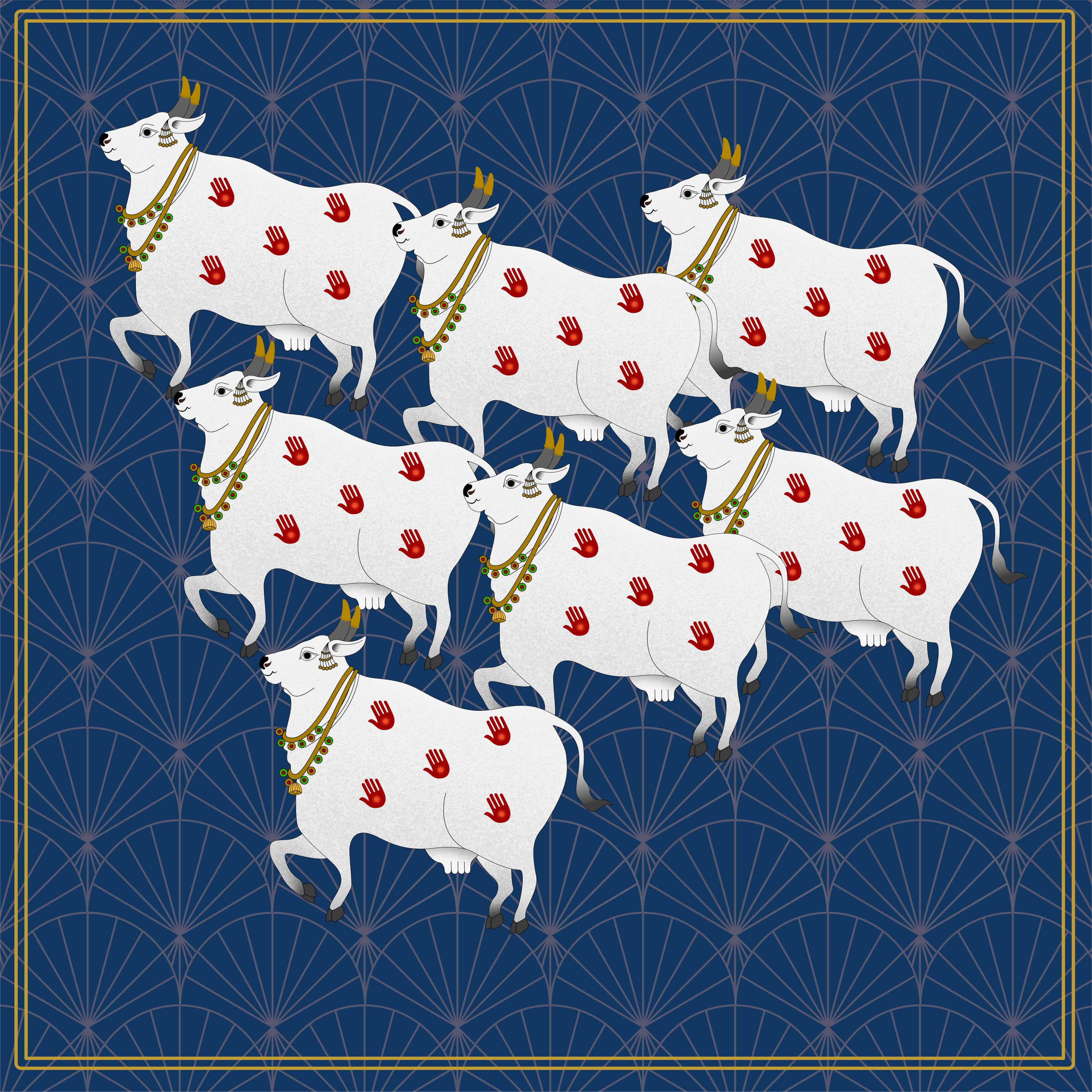 Gau Rakshak Painting