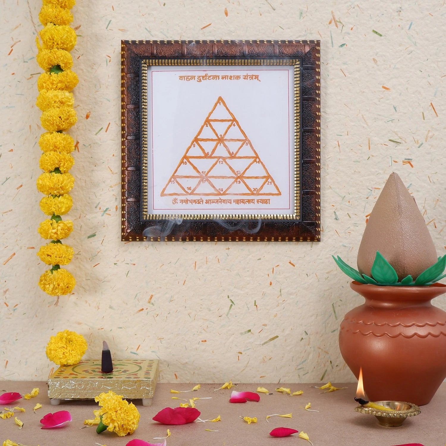 Vaahan Durghatna Naashak Yantra with Frame